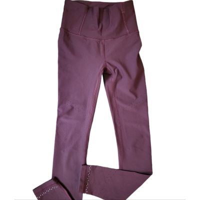 LULULEMON BURGANDY STRETCH LEGGINGS SIZE 4